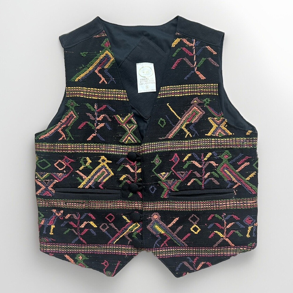 Vintage Catalina Originals Embroidered Southwestern Vest S Button Up Bohemian